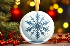 Round Christmas Ornament Sublimation|Clipart Product Image 1