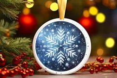 Round Christmas Ornament Sublimation|Clipart Product Image 1