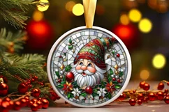 Round Christmas Ornament Sublimation|Clipart Product Image 1