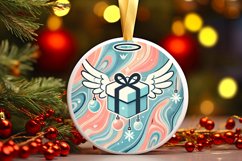 Round Christmas Ornament Sublimation|Clipart Product Image 1