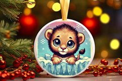 Round Christmas Ornament Sublimation|Clipart Product Image 1
