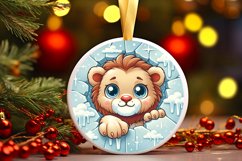 Round Christmas Ornament Sublimation|Clipart Product Image 1
