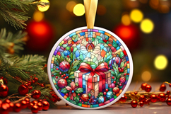 Round Christmass Ornament PNG Product Image 2