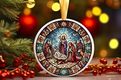 Round Christmas Ornament Sublimation|Clipart Product Image 1