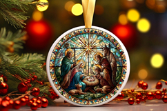 Round Christmass Ornament PNG Product Image 1