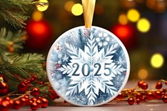 Round Christmas Ornament Sublimation|Clipart Product Image 1