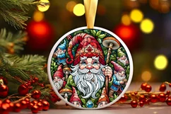 Round Christmas Ornament Sublimation|Clipart Product Image 2