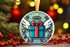 Round Christmas Ornament Sublimation|Clipart Product Image 1