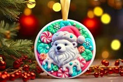 Round Christmas Ornament Sublimation|Clipart Product Image 2