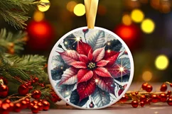 Round Christmas Ornament Sublimation|Clipart Product Image 2