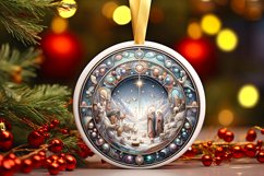Round Christmas Ornament Sublimation|Clipart Product Image 1