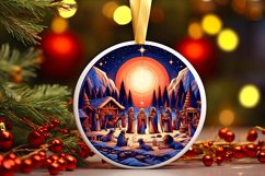 Round Christmas Ornament Sublimation|Clipart Product Image 1