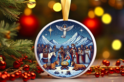 Round Christmass Ornament PNG Product Image 1