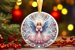 Round Christmas Ornament Sublimation|Clipart Product Image 1