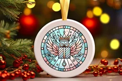 Round Christmas Ornament Sublimation|Clipart Product Image 2