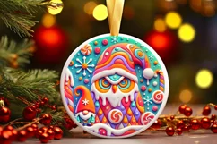Round Christmas Ornament Sublimation|Clipart Product Image 2