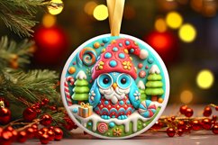 Round Christmas Ornament Sublimation|Clipart Product Image 2