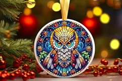 Round Christmas Ornament Sublimation|Clipart Product Image 2