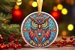 Round Christmas Ornament Sublimation|Clipart Product Image 2