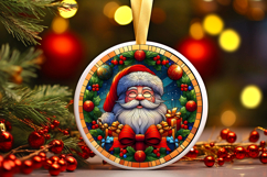 Round Christmass Ornament PNG Product Image 1