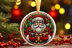 Round Christmas Ornament Sublimation|Clipart Product Image 1