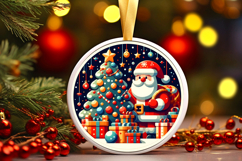 Round Christmass Ornament PNG Product Image 1
