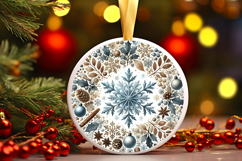 Round Christmass Ornament PNG Product Image 1