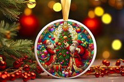 Round Christmas Ornament Sublimation|Clipart Product Image 1
