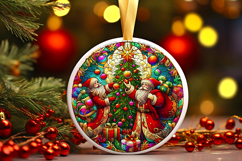 Round Christmass Ornament PNG Product Image 1