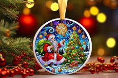 Round Christmas Ornament Sublimation|Clipart Product Image 1