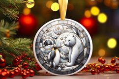 Round Christmas Ornament Sublimation|Clipart Product Image 1
