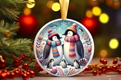 Round Christmas Ornament Sublimation|Clipart Product Image 2