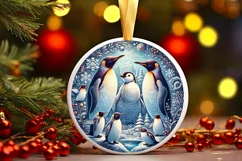 Round Christmas Ornament Sublimation|Clipart Product Image 2