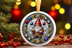 Round Christmas Ornament Sublimation|Clipart Product Image 2