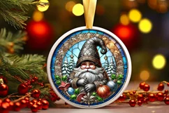 Round Christmas Ornament Sublimation|Clipart Product Image 2