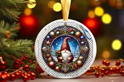 Round Christmas Ornament Sublimation|Clipart Product Image 2