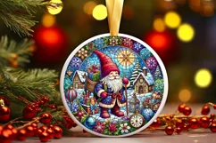 Round Christmas Ornament Sublimation|Clipart Product Image 2
