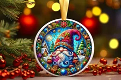 Round Christmas Ornament Sublimation|Clipart Product Image 2
