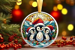 Round Christmas Ornament Sublimation|Clipart Product Image 1
