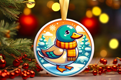 Round Christmass Ornament PNG Product Image 1