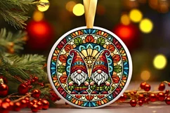 Round Christmas Ornament Sublimation|Clipart Product Image 2