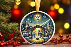 Round Christmas Ornament Sublimation|Clipart Product Image 2