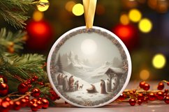 Round Christmas Ornament Sublimation|Clipart Product Image 1