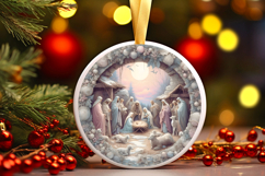 Round Christmass Ornament PNG Product Image 1