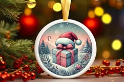 Round Christmas Ornament Sublimation|Clipart Product Image 2