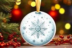 Round Christmas Ornament Sublimation|Clipart Product Image 3