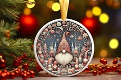 Round Christmas Ornament Sublimation|Clipart Product Image 2