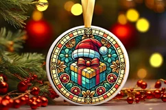 Round Christmas Ornament Sublimation|Clipart Product Image 1