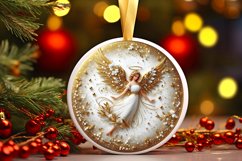 Round Christmas Ornament Sublimation|Clipart Product Image 1