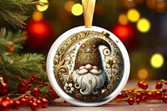 Round Christmas Ornament Sublimation|Clipart Product Image 2